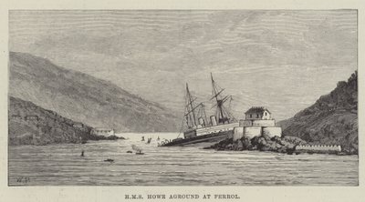 HMS Howe zátonyra Ferrolban alkotó: Walter Paget