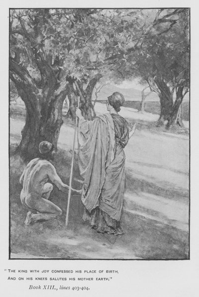 Illusztráció a pápa Homérosz Odüsszeiájához (litho) alkotó: Walter Paget