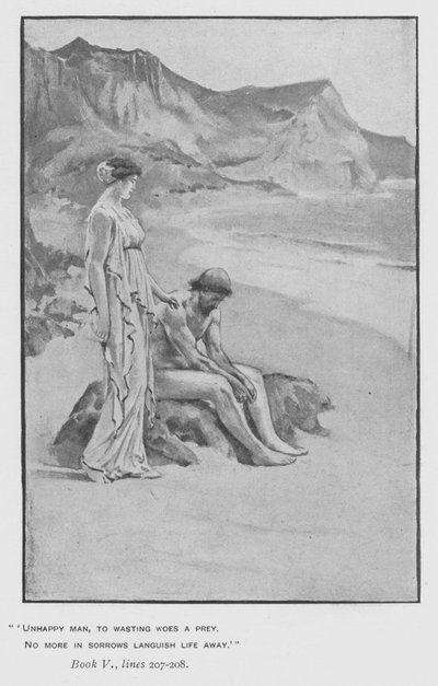Illusztráció a pápa Homérosz Odüsszeiájához (litho) alkotó: Walter Paget