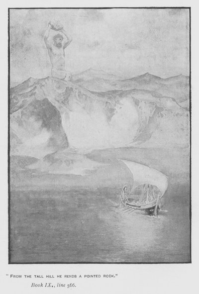 Illusztráció a pápa Homérosz Odüsszeiájához (litho) alkotó: Walter Paget