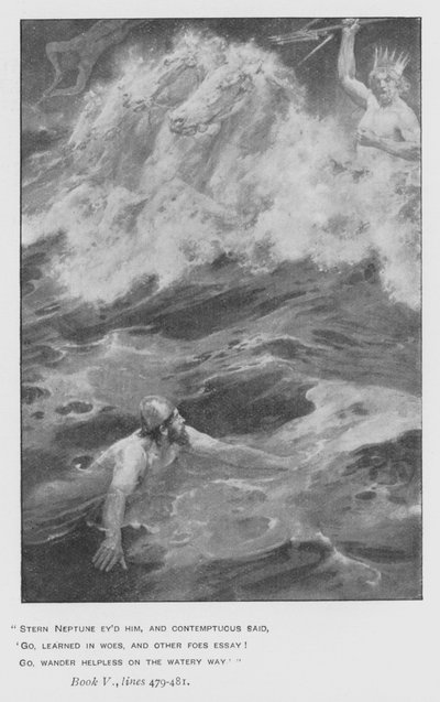 Illusztráció a pápa Homérosz Odüsszeiájához (litho) alkotó: Walter Paget