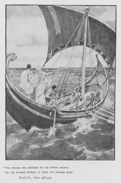 Illusztráció a pápa Homérosz Odüsszeiájához (litho) alkotó: Walter Paget