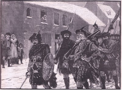 A felvidéki katonák visszavonulása 1716 AD 1716 alkotó: Walter Paget