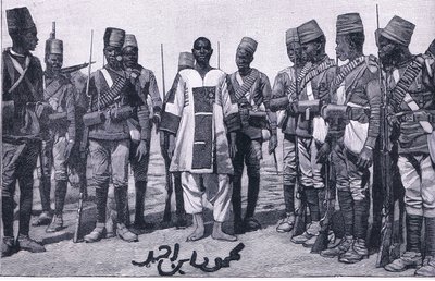 Mahmud emír őrzött, illusztráció a Cassells History of England, 1900-as évekből alkotó: Walter Paget