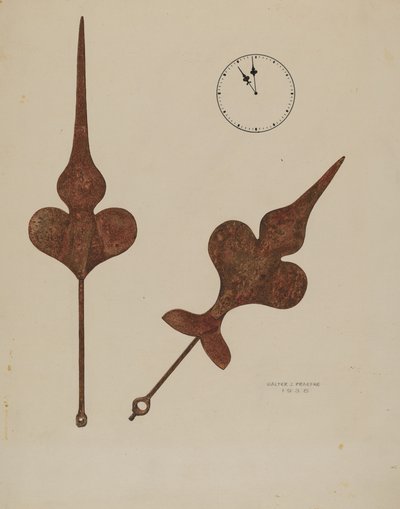 Egyházi óramutatók, 1938. alkotó: Walter Praefke