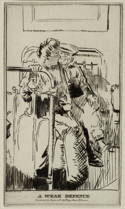 Gyenge védelem, 1911 körül (rézkarc) alkotó: Walter Richard Sickert