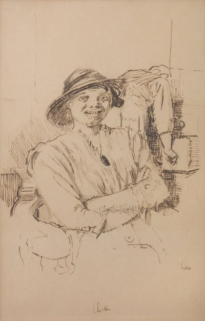 Csirke, 1914 körül (ceruza, toll és szepia tinta, papír) alkotó: Walter Richard Sickert