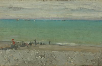 La Plage, Dieppe, 1885 körül (olaj, panel) alkotó: Walter Richard Sickert