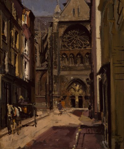 Rue Pecquet, Dieppe, 1900 alkotó: Walter Richard Sickert