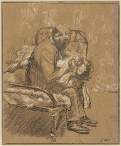 Meggyőzés, 1908 körül (kréta papíron) alkotó: Walter Richard Sickert