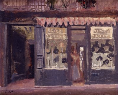 The Hat Shop (olaj, vászon) alkotó: Walter Richard Sickert
