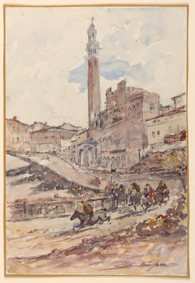 Lóverseny, Siena, Olaszország alkotó: Walter Shirlaw