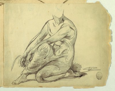 Térdelő Nő alkotó: Walter Shirlaw
