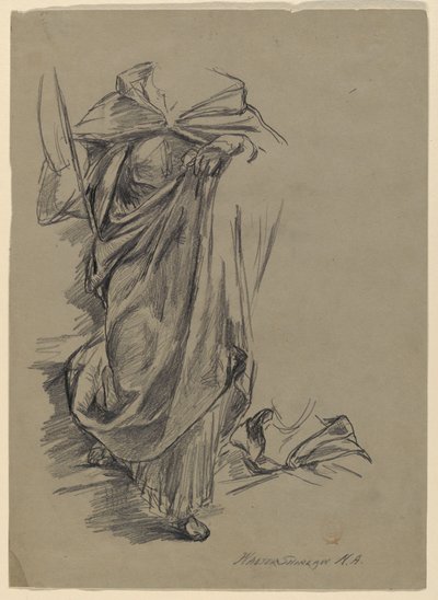 Drapery tanulmánya alkotó: Walter Shirlaw