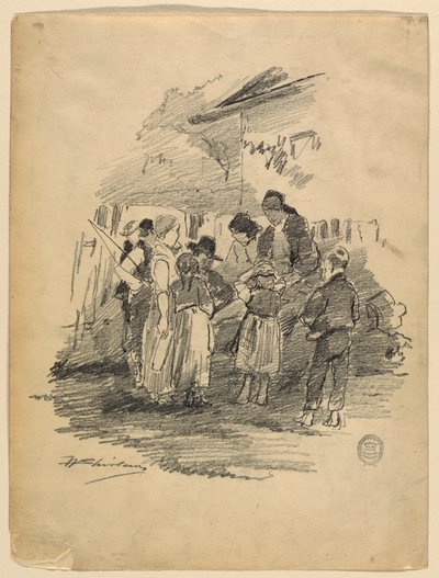 A művész a faluban alkotó: Walter Shirlaw