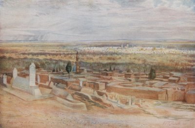 Damaszkusz általános képe kora tavasszal alkotó: Walter Spencer Stanhope Tyrwhitt