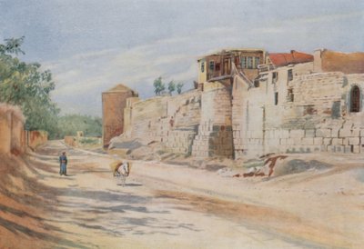 Hagyományos hely, ahol Szent Pált egy kosárban hagyták, Damaszkusz alkotó: Walter Spencer Stanhope Tyrwhitt