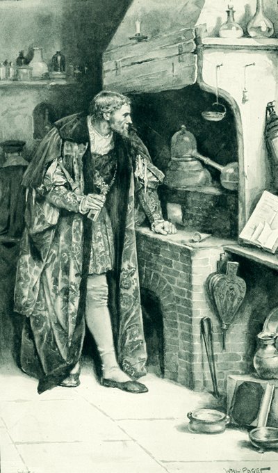 IV. James alkimistaként a laboratóriumában alkotó: Walter Stanley Paget