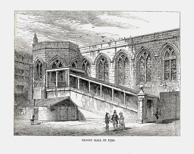 Crosby Hall 1790-ben, 1878-ban alkotó: Walter Thornbury