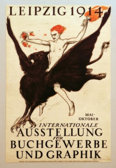 Lipcse 1914, nemzetközi könyvkereskedelmi és grafikai kiállítás alkotó: Walter Tiemann