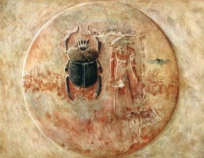 Scarab and Ra, Seti sírja, Egyiptom, 1910 alkotó: Walter Tyndale