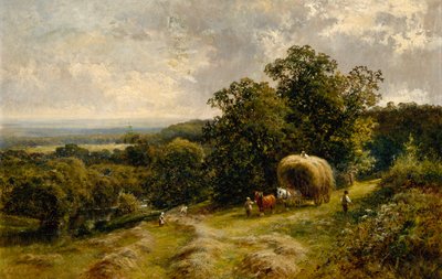 Carting Hay Brockham közelében, Surrey államban alkotó: Walter Wallor Caffyn