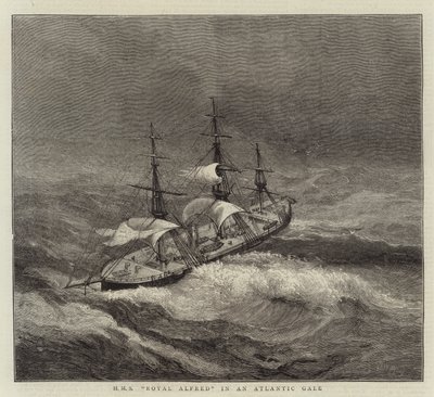 HMS Royal Alfred az atlanti-óceáni viharban alkotó: Walter William May
