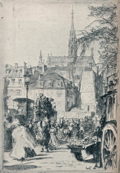 Place St. Michel, Párizs, 1913 alkotó: Walter Zeising