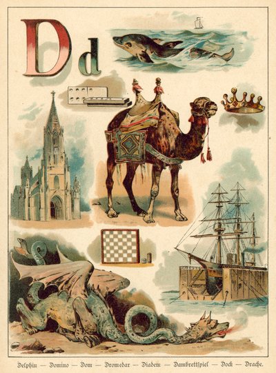 D betű (chromolitho) alkotó: Walter Zweigle