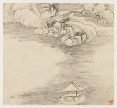 Tájképek albuma: 3. levél, 1677. alkotó: Wang Gai