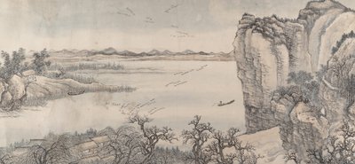 Táj Juran és Yan Wengui stílusában, 1713-ban. alkotó: Wang Hui