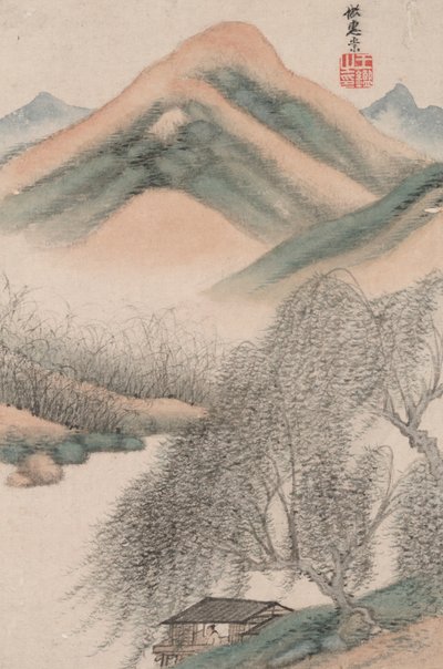 Tájak régi mesterek stílusában; Tájkép Hui Chong után (965 alkotó: Wang Jian