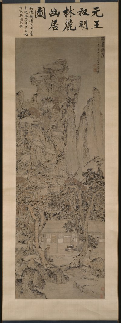 Csendes élet egy erdős völgyben 林麓幽居圖 alkotó: Wang Meng