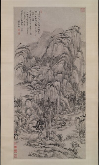 Táj Wu Zhen után, 1695-ben. alkotó: Wang Yuanqi