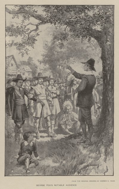George Fox nevezetes közönsége (litho) alkotó: Warren B. Davis