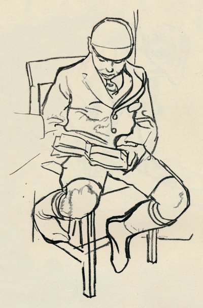 Boy Reading, c1900 alkotó: Warwick Reynolds