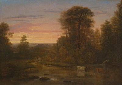 Táj naplemente után, 1819 körül (olaj, vászon) alkotó: Washington Allston
