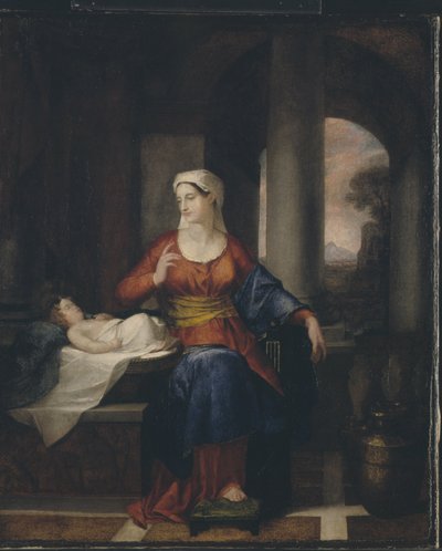 Anya nézi a gyermekét alkotó: Washington Allston