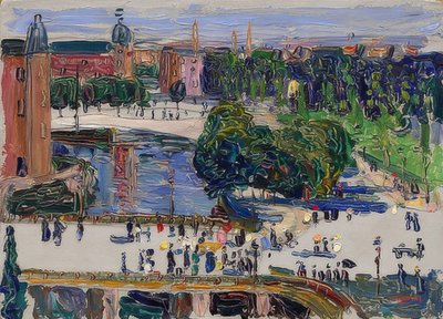 Amszterdam - kilátás az ablakból. 1904 alkotó: Wassily Kandinsky