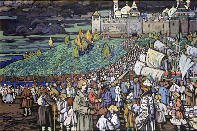 A kereskedők érkezése alkotó: Wassily Kandinsky