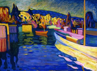 Őszi táj csónakokkal alkotó: Wassily Kandinsky