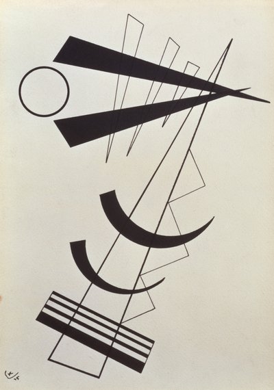 Kiemelt súlyok fekete-fehérben alkotó: Wassily Kandinsky
