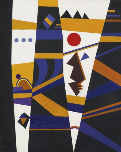 Binding par Kandinsky, Vaszilij Vasziljevics (1866-1944). Olaj, vászon, mérete: 70x60 alkotó: Wassily Kandinsky
