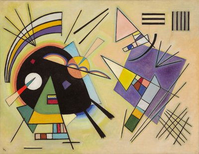 fekete és lila; Fekete és lila alkotó: Wassily Kandinsky