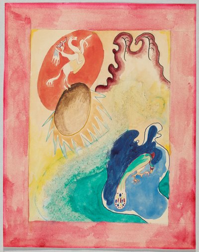 A „Der Blaue Reiter” almanach borítójának terve alkotó: Wassily Kandinsky