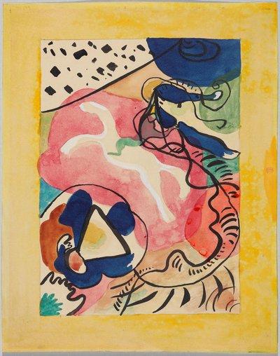 Entwurf für den Umschlag des Almanachs "Der Blaue Reiter" alkotó: Wassily Kandinsky