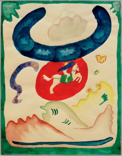 Tervezés a Der Blaue Reiter Almanach borítójához alkotó: Wassily Kandinsky