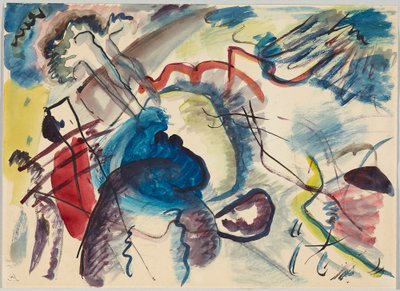 Piszkozat a „Kép fehér szegéllyel” alkotó: Wassily Kandinsky