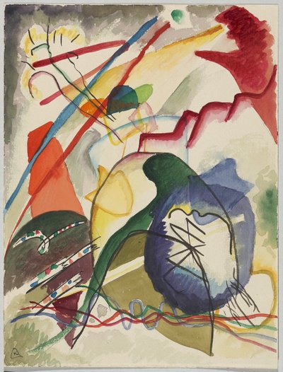 Piszkozat a „Kép fehér szegéllyel” alkotó: Wassily Kandinsky