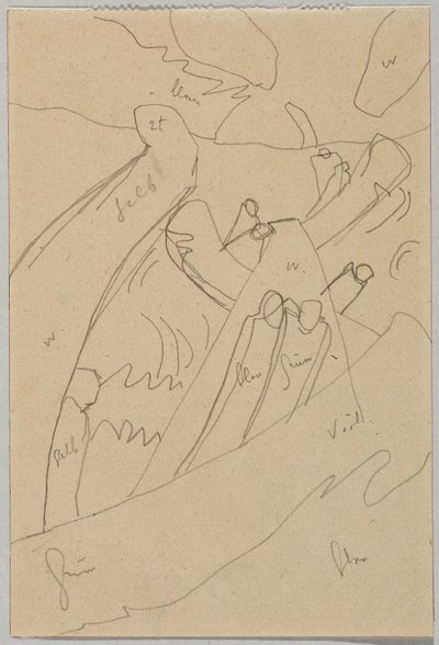 Piszkozat az „Improvizáció 7”-hez alkotó: Wassily Kandinsky